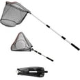thumbnail image 1 of XKDOUS Fishing Net Fish Landing Net, Foldable Telescopic Pole Handle, Fishing Net for Freshwate and Saltwater Nylon Mesh Landing Net, Extend to 40-51 Inches, 1 of 5