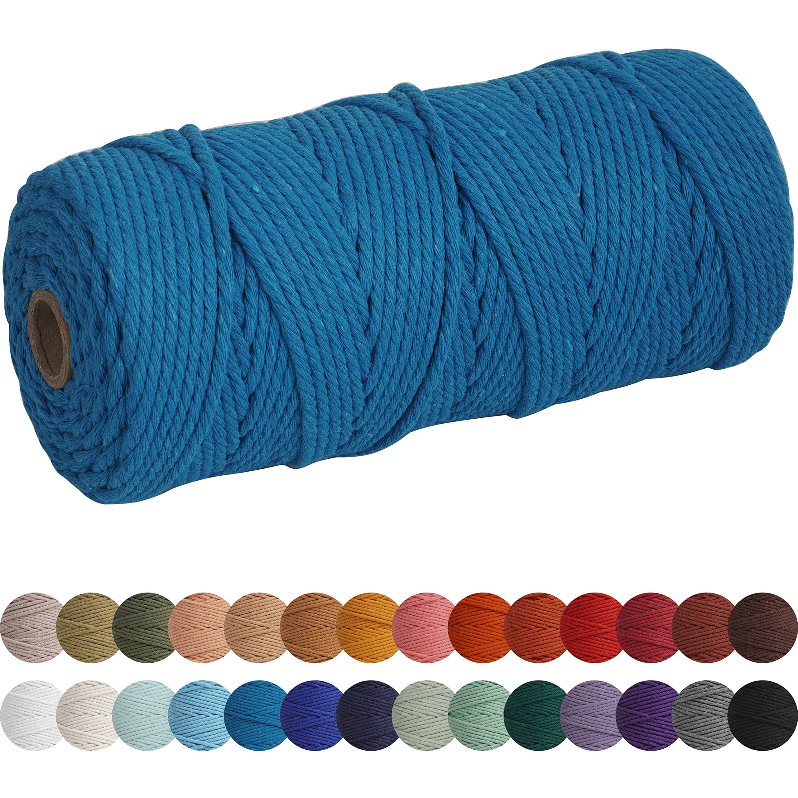 Macrame Cord 3MM ×200M, 4-Strand Cotton String Twisted, for Handmade P –  Tendak
