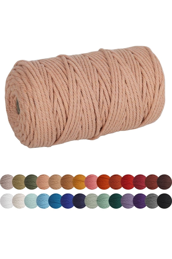 Macrame Cotton Cord Peach Yarn, 109 Yards