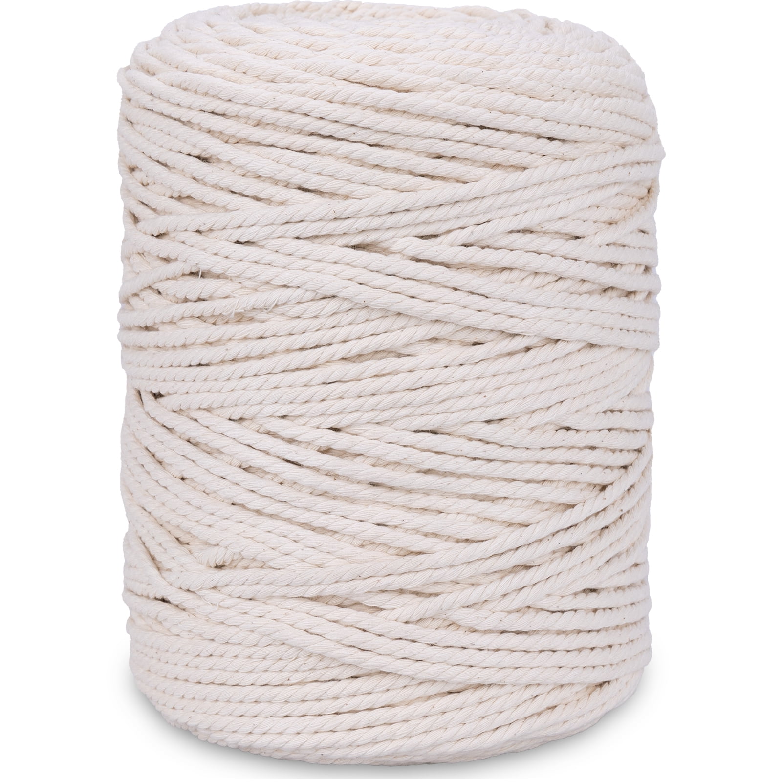  JeogYong Single Strand Macrame Cord 5mm x 109 Yards (328 Feet)  Soft Cotton Rope Macrame Yarn 5 mm Macrame Cord, Macrame Supplies for  Crafts Wall Hangings Plant Hangers Decorations (Natural) 