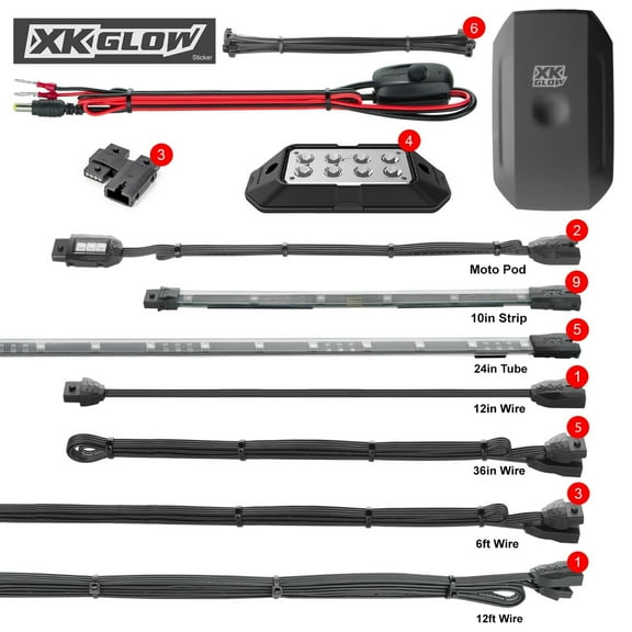 XKGLOW XK-Sling-ADV LED Underglow Light Kit for Polaris Slingshot | XKCHROME Smartphone App Controller