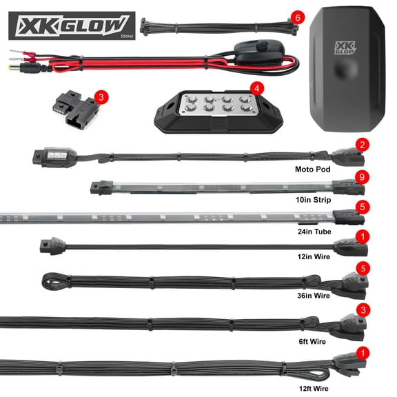 XKGLOW XK-Sling-ADV LED Underglow Light Kit for Polaris Slingshot | XKCHROME Smartphone App Controller