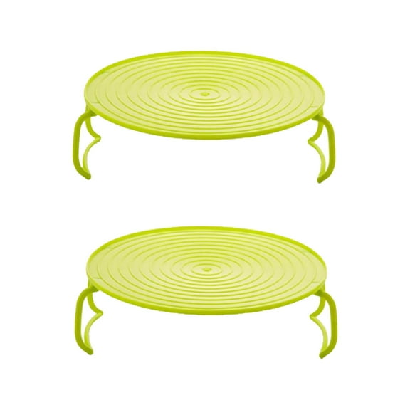 XKHAZA 2 Pack Microwave Folding Tray Steaming Rack Microwave Plate Stacker for Heating Food, Baking Oven Tray for Bacon Frozen Snacks Cooking Supplies