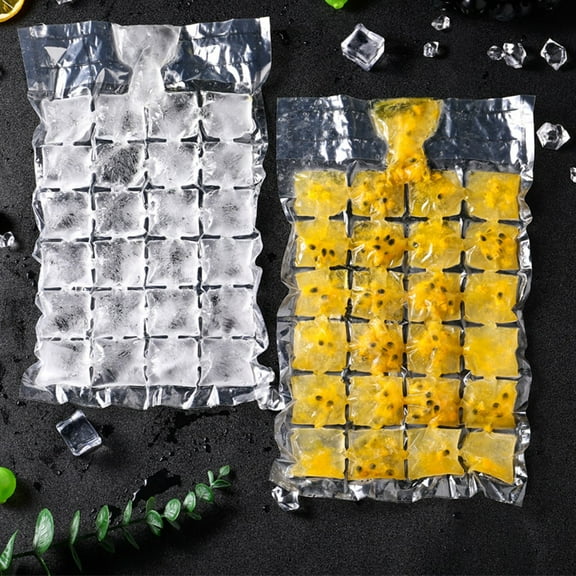 XKHAZA 24 Grids Plastic Ice Bag One-time Clear Popsicle Bags Ice Cream Storage Bags/Ice Candy Wrappers/Ice Moldes