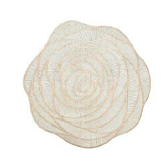 XKHAZA 3D Floral Placemats, Flower PVC Placemat – Waterproof & Oil-Proof,Non-Slip Easy to Clean and Heat-Resistant, Placemats for Dining Table