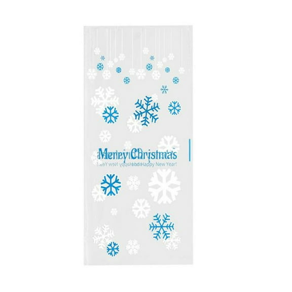 XKHAZA 50 Pcs Christmas Gift Bags - Christmas Tote Bags, Merry Christmas Santa Claus Plastic Treat Goodie Goody Candy Bags Bulk for Shopping Retail Xmas Holiday Christmas Party Favors