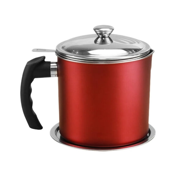 XKHAZA Bacon Grease Container with Fine Mesh Strainer, Full Cups Iron Cooking Oil Can with Removable a Coaster Tray, Can for Kitchen Easy Strain and Store Cooking Oils Dishwasher