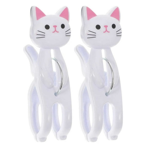 XKHAZA Beach Towel Clips, Cat Shaped Jumbo Towel Clips Clothes Pins Blanket Holders for Chairs Cruise Patio Pool Accessories