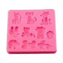XKHAZA Cats Dogs Silicone Molds Of Various Cartoon Animal Shapes Food Grade Cake Molds for Fondant, Candy, Biscuit Decor, Chocolate, Polymer Clay Bake Ware Baking Tools