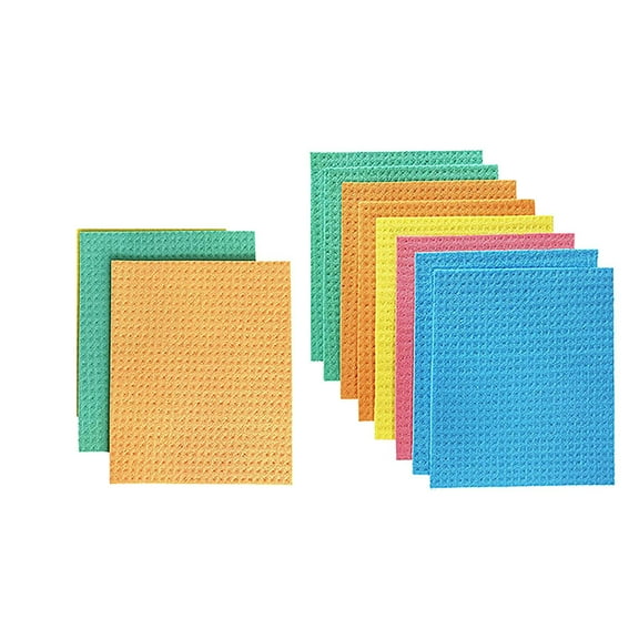 XKHAZA Cellulose Sponge Cloths – Bulk 10 Pack of Eco-Friendly, No Odor, Reusable Cleaning Cloths for Kitchen – Absorbent Dish Cloth Hand Towel