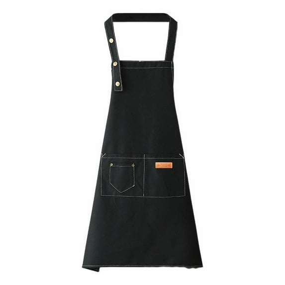 XKHAZA Chef Aprons for Men Women with Large Pockets,Cotton Canvas Cross Back Apron,Kitchen Cooking Baking Bib Heavy Duty Adjustable Work Apron