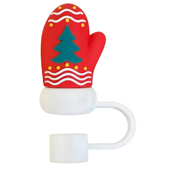 XKHAZA Christmas Straw Cover Cap for Stanley Cup, Tumbler, Portable Protector Plugs Decorations Gifts for Party Christmas, Reusable Cute Drinking Straw Topper Accessories