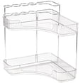 thumbnail image 1 of XKHAZA Corner Bathroom Countertop Organizer – Spacious Storage for Makeup, Skincare & Perfumes, Built-in Brush Holder Fits Vanity/Dresser, 1 of 3