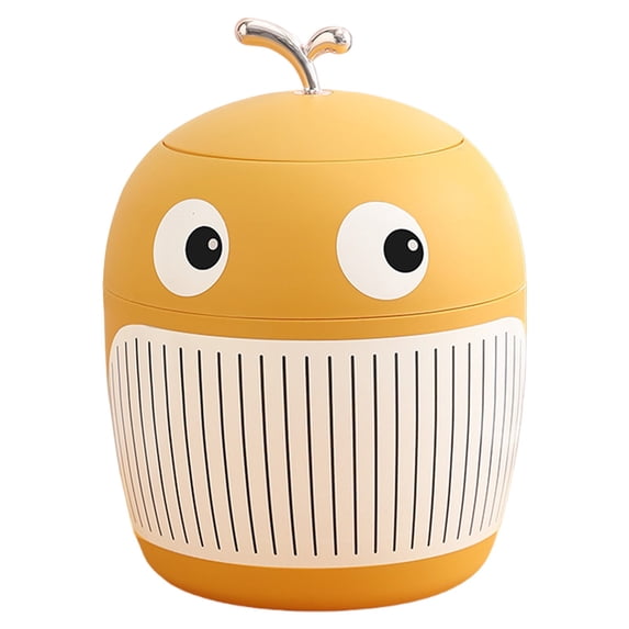 XKHAZA Cute Desktop Trash Can Wastebasket, Mini Countertop Garbage Can with Lid, Small Plastic Storage Bin for Home Kitchen Dressing Office Kids Bedroom