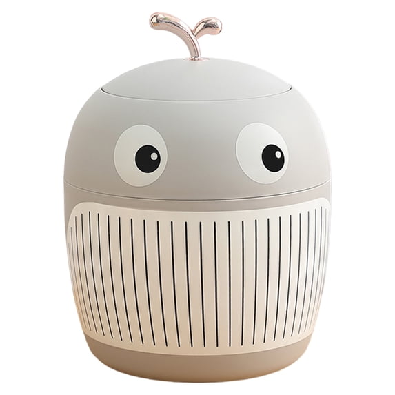 XKHAZA Cute Desktop Trash Can Wastebasket, Mini Countertop Garbage Can with Lid, Small Plastic Storage Bin for Home Kitchen Dressing Office Kids Bedroom
