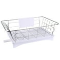 thumbnail image 1 of XKHAZA Dish Drying Rack, Rustproof Stainless Over Sink Dish Drainer Rack Basket Shelf, Stainless Steel Metal Dish Drainer in Sink or On Counter Organizer Dish Dryer Rack for Inside Sink, 1 of 9