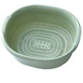 thumbnail image 1 of XKHAZA Double-Layer Plastic Fruits Vegetable Washing Basket, Large Kitchen Strainer Colander Bowl Set, Drain Bowls for Cleaning Washing Mixing, Detachable, 1 of 4