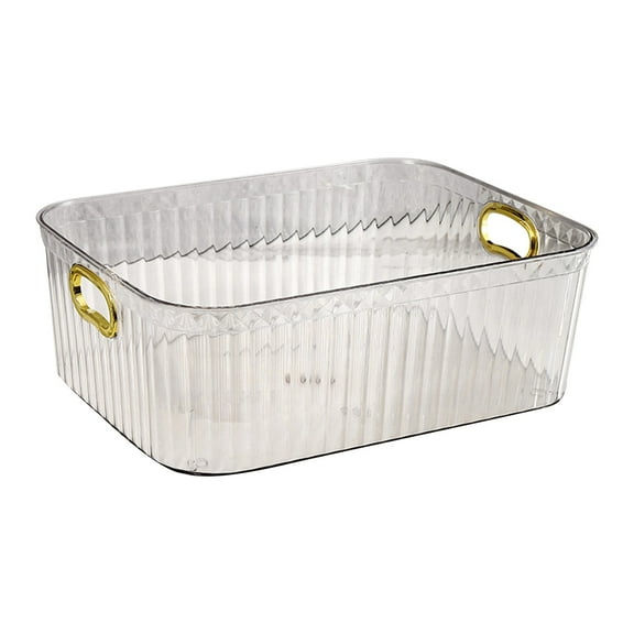 XKHAZA Large Clear Plastic Storage Bins for Shelves, Clothes, with Handle - Clear Storage Bins, Drawer, Shelf, Closet, Pantry, Fridge, Freezer Organizer Bins, Closet Organizers and Storage