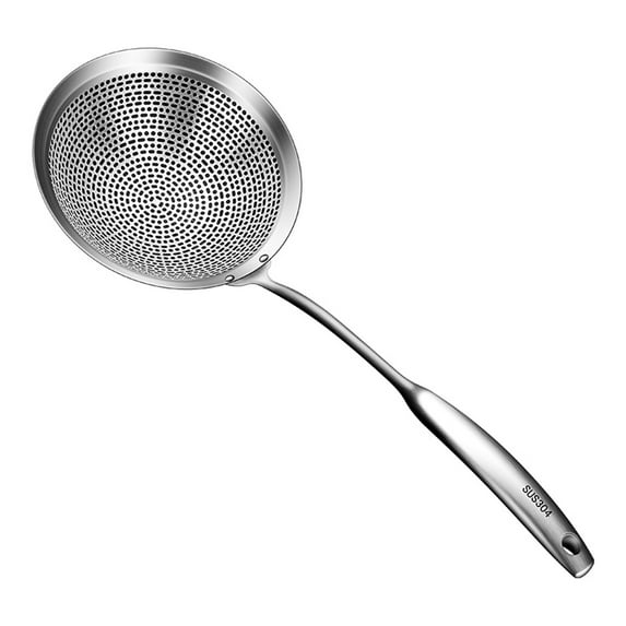 XKHAZA Mesh Stainless Steel Metal with Hole Sieve Food Strainer Grease Spider Skimmer with Handle Large Holes Slotted Colander Frying Spoon Set,Handheld for Kitchen Cooking and Filter Food Residues