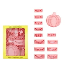 XKHAZA Mini Pumpkin Cookie Cutters, DIY 3d Halloween Raised Design Cookie Stamps, Cookie Cutter Set suitable for Frosting Decoration, Mini Gingerbread Pie Molds