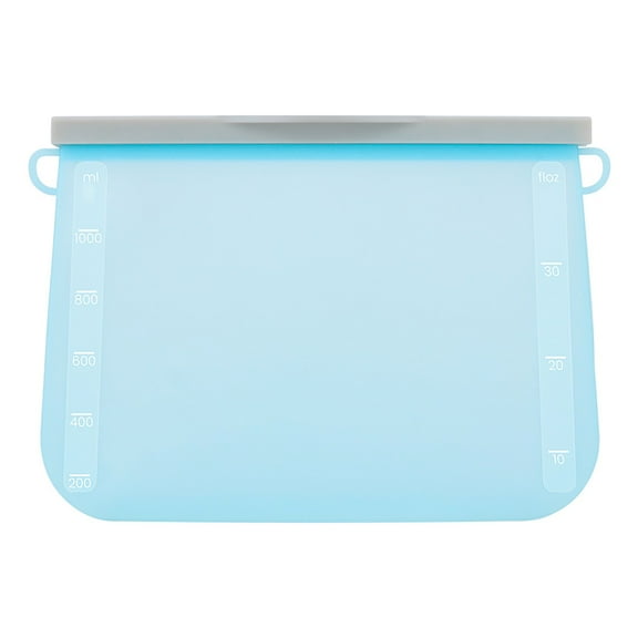 XKHAZA Reusable Silicone Freezer Bags - Leakproof Food Storage Bag - Safe Sealable Snack Bags - Large Keep Fresh Sandwich Bags for Milk Bread Fruit Vegetable Meat Cookie