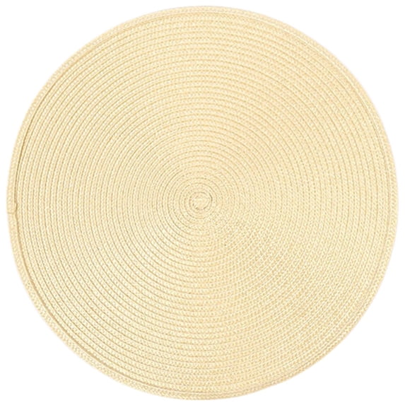 XKHAZA Round Braided Placemats Set of 4, Round Table Mats for Dining Tables Washable Kitchen Table Place Mats Indoor, Heat Resistant Non-Slip Kitchen Table Mats