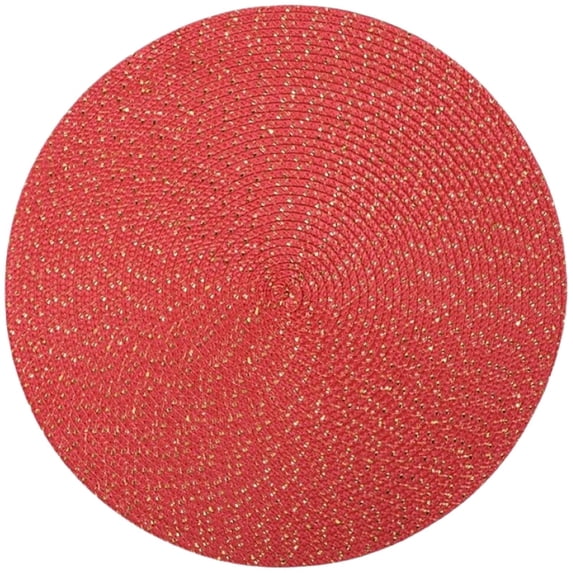 XKHAZA Round Braided Placemats Set of 4, Round Table Mats for Dining Tables Washable Kitchen Table Place Mats Indoor, Heat Resistant Non-Slip Kitchen Table Mats