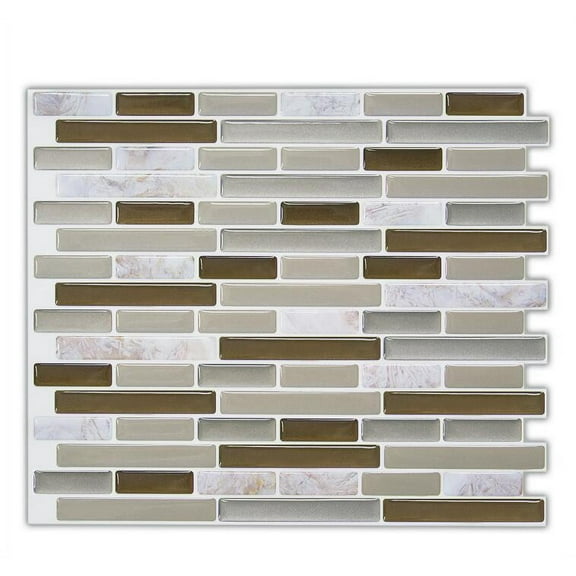 XKHAZA Sheets Peel and Stick Backsplash Tile for Kitchen, Self-Adhesive Mosaic Tile, Stick on Bathroom Vanities，Fireplace Décor, Laundry Table