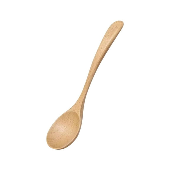 XKHAZA Spoons, Wooden Spoons for Eating, Japanese Plant Ellipse Wooden Ladle Spoon Set for Cooking Mixing Stirring Honey Tea Soda Dessert Coconut Bowl Nonstick Pots Kitchen