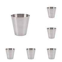 XKHAZA Stainless Steel Cups Tumbler Glasses Stackable Metal Drinking Cups Insulated Drinking Glasses Reusable Silver Camping Mugs for Home Camping BBQ Office Party