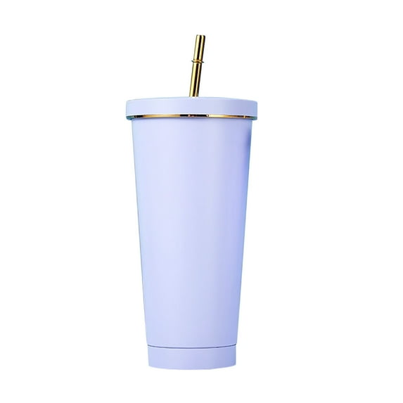 XKHAZA Stainless Steel Double Vacuum Coffee Tumbler Cup, Insulated Tumbler with Lids and Straws, Durable Powder Coated Coffee Cup for Cold & Hot Drinks