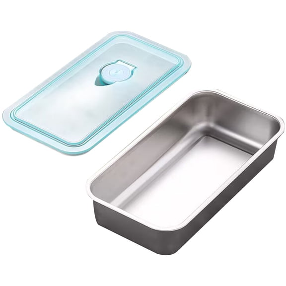 XKHAZA Stainless Steelfood Storage Containers, Sstorage Box with Lidfreezer Frozenkitchen Tray with Lidoven Plateside Dish Plate Freezer & Dishwasher Safe