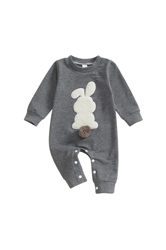 Toddler Baby Girl Boy Easter Outfit Bunny Tail Embroidery Sweatshirt 𝐉umper Top Trouser Jogger 𝐑abbit Clothing Set 𝐑omper