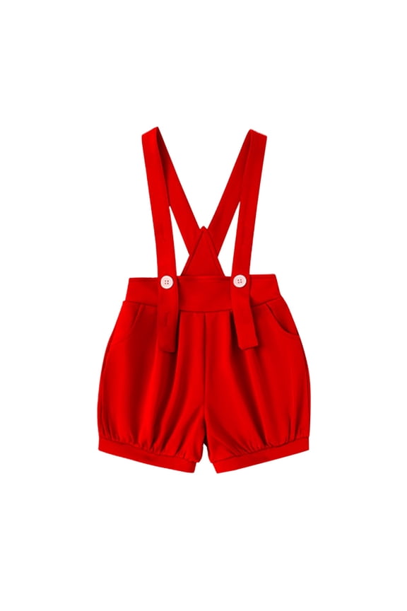 Toddler Boys Girls Overall Shorts Suspender Shorts Bottoms Teen Cotton Shortall Kids 𝐁loomers Short Overalls School Jumpsuit