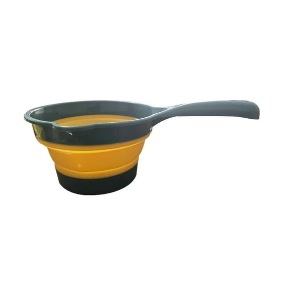 XKHBDL 1 Pack Folding Water Ladle Collapsible Scoop Kitchen Ladles Cup Bucket for Bathroom Garden, Kitchen Thickened Plastic Water Spoon
