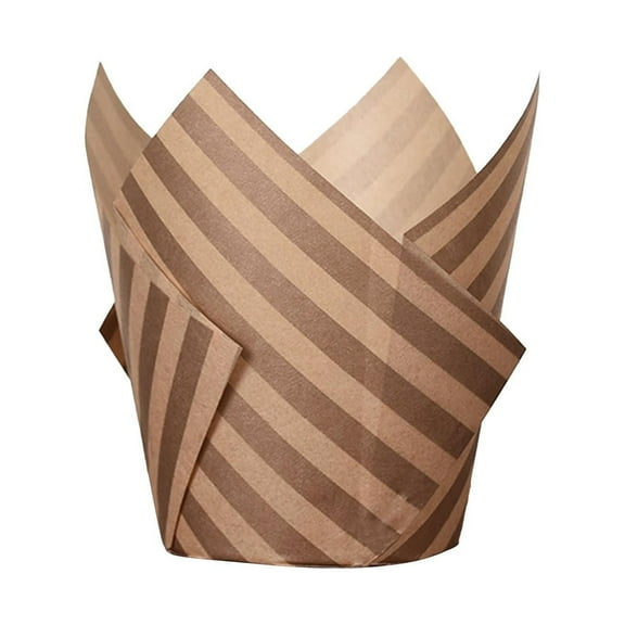 XKHBDL 100pcs Tulip Cupcake Liners, Premium Muffin Liners Holders for Baking Cups, Greaseproof Cupcake Wrappers, Classic Parchment Paper Cupcakes Liner for Party, Christmas