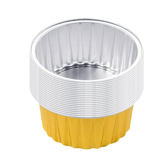 XKHBDL 20 Pack Aluminum Foil Ramekins Cups, Aluminum Disposable Ramekins Foil Baking Cups Muffin Liners for Tart, Souffle, Appetizer, Pudding, Creme