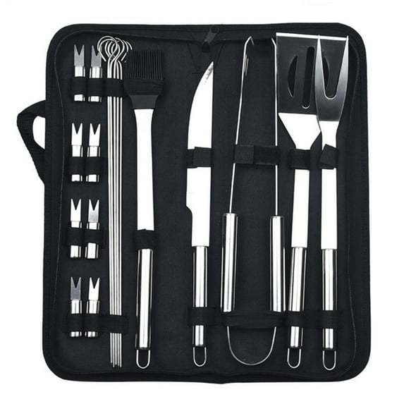 XKHBDL 21-Piece Grill Tool Set, BBQ Accessories and Grill Tools, Durable Stainless-Steel Utensils, Spatula, Tongs, Cleaning Brush & More, Grilling Gifts for Men