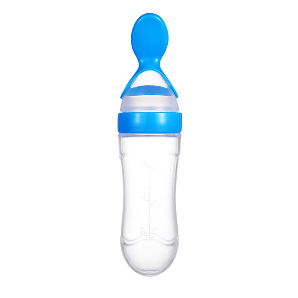 XKHBDL Baby Food Feeder, Silicone Baby Feeder, Food Dispensing Spoon, Squeeze Spoon for Boys Girl Kids Toddlers