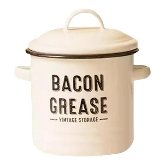 XKHBDL Bacon Grease Saver with Strainer – Grease Container for Kitchen, Cooking Oil Bacon Fat Storage Can Jar with Stainless Steel Filter – Farmhouse Style Grease Holder, Dishwasher Safe