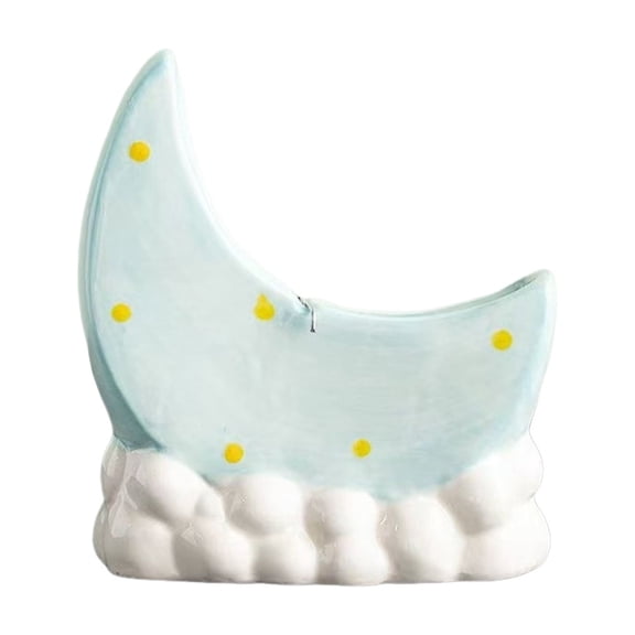 XKHBDL Ceramic Mosquito Coil Holder with Anti-Scald Design, Moon-Shaped Style, for Indoor and Outdoor Use, Home and Camping