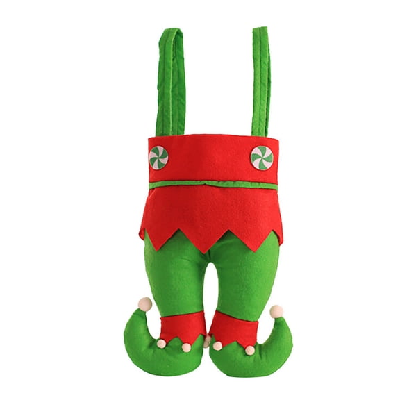 XKHBDL Christmas Candy Bags Bulk Gift Bags Santa Pants Elf Boots Treat Bags Handbags Stocking Lovely Xmas Goodies Bag for Boys Girls Christmas Party Favor Decorations