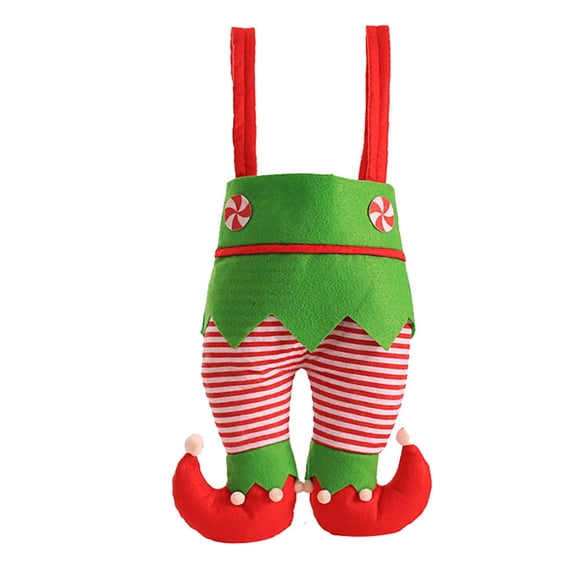 XKHBDL Christmas Candy Bags Bulk Gift Bags Santa Pants Elf Boots Treat Bags Handbags Stocking Lovely Xmas Goodies Bag for Boys Girls Christmas Party Favor Decorations