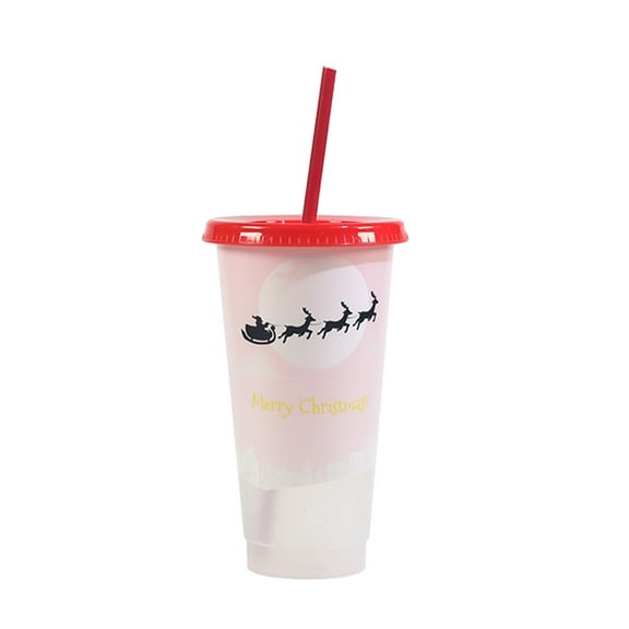 XKHBDL Color Changing Cups with Lids and Straws, Color Changing Tumblers,Reusable plastic tumblers with lids and straw,Party Funny Tumbler Ice Cold Drinking Cup for Kids & Adults