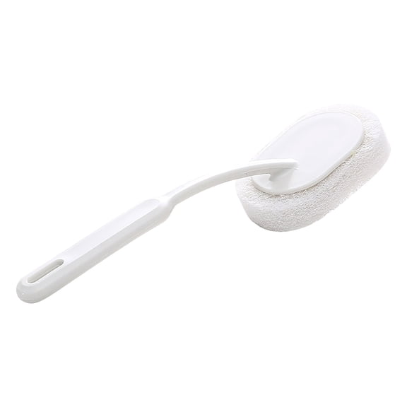 XKHBDL Extended Handle Sponge Scrubber with Integrated Scouring Pads, Kitchen, Bathroom & Shower Cleaning Tool for Effortless Wash & Scrubbing (Long Handle Brush Sponge)