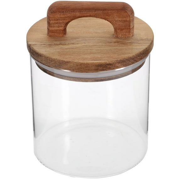 XKHBDL Glass Kitchen Canisters with Airtight Acacia Lid, Tall Clear Airtight Food Storage Jar, Kitchen Pantry Storage Container for Noodles Flour Cereal Coffee