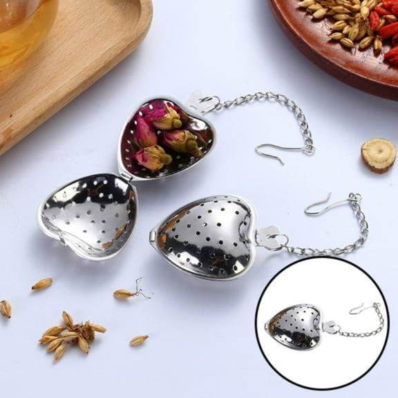 XKHBDL Heart Tea Infuser for Loose Leaf Tea Steeper – Rust-Resistant Stainless Steel Strainers, Easy Brewing Design, Keeps Loose Leaves Held | Romantic Valentine’s Day Tea Moments