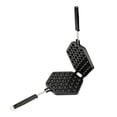 thumbnail image 1 of XKHBDL Non-stick Cast Aluminum Stovetop Waffle Iron, Camping Waffle Maker Pan, Portable Stove Top Aluminum Waffle Maker Pan for Family Breakfast Baking, 1 of 9