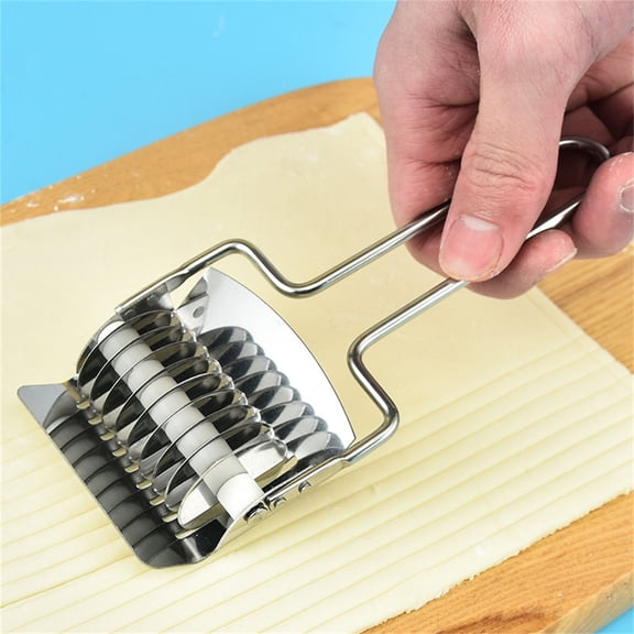XKHBDL Pasta Maker Stainless Steel Noodle Lattice Roller Pastry Wheel Cutter Spaghetti Maker for Kitchen Cooking Tools