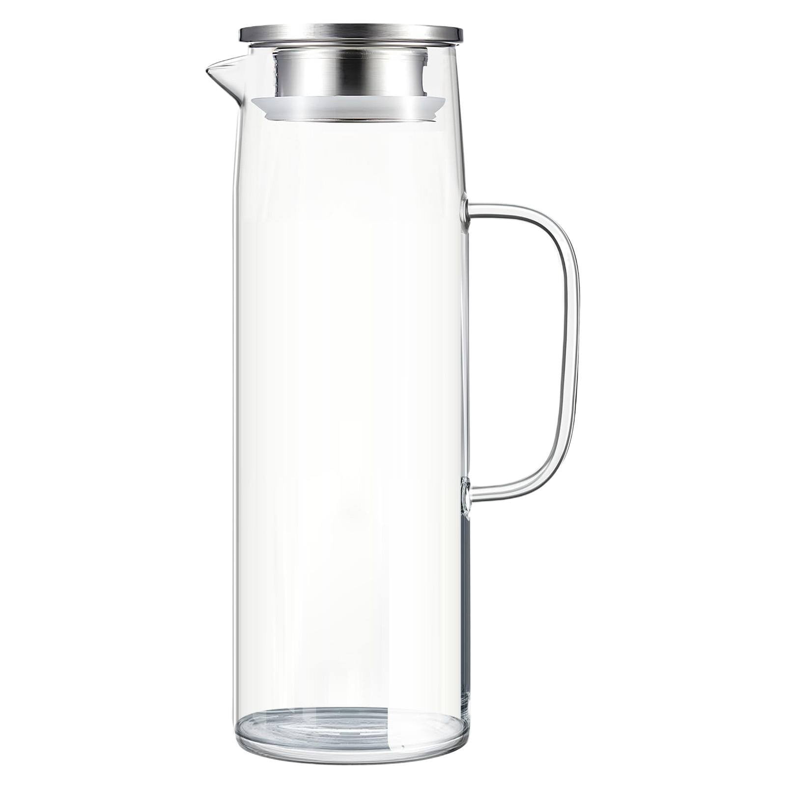 XKHBDL Portable Container Water Bottle with Bamboo Lid - Eco Friendly & BPA Free Borosilicate Glass Infuser Bottle - Leak Free Design - for Storage, Everyday Use and Non-Toxic Hydration